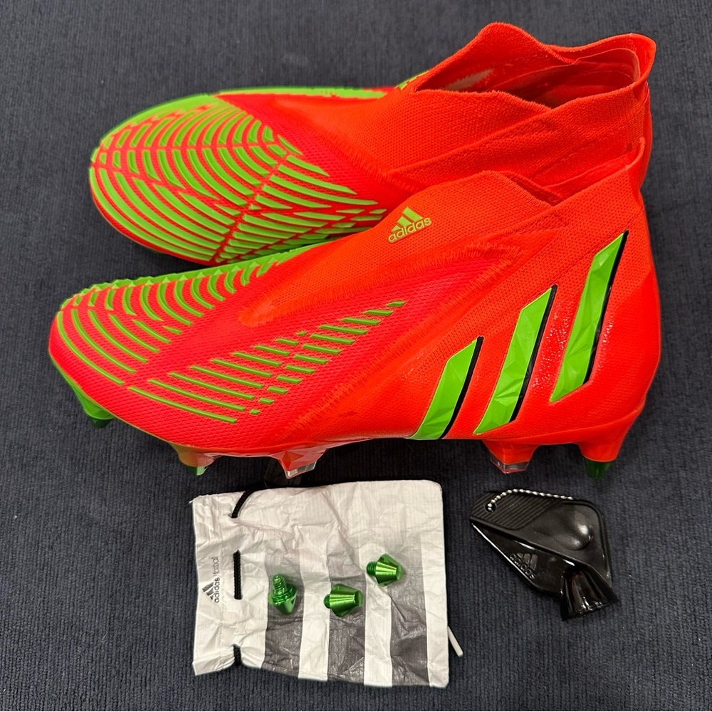 adidas Predator Edge.+ SG Solar Red Soccer Cleats Men’s Size 6 GW1038
